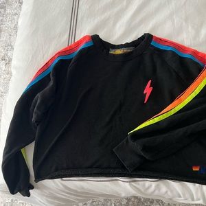 Aviator nation crop sweatshirt